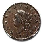 1819/8 Large Cent AU-55 NGC (Brown)