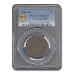 1819/8 Large Cent MS-63 PCGS (Brown, N-2 Large Date)