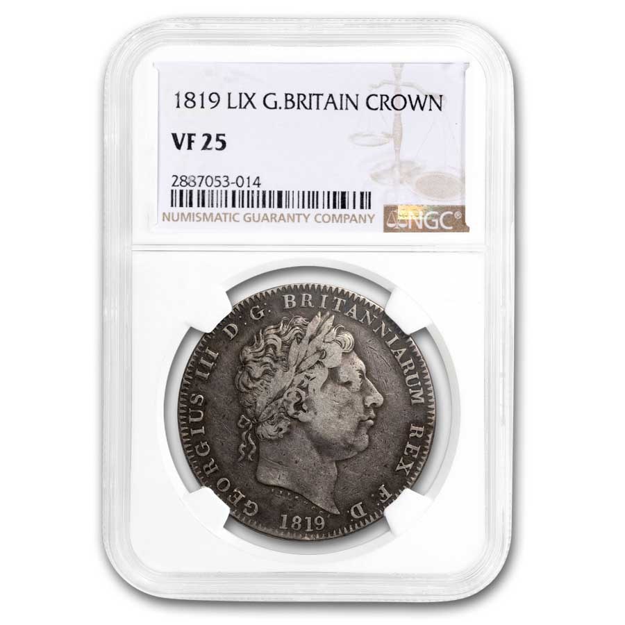 1819 LIX Great Britain Silver Crown George III VF-25 NGC