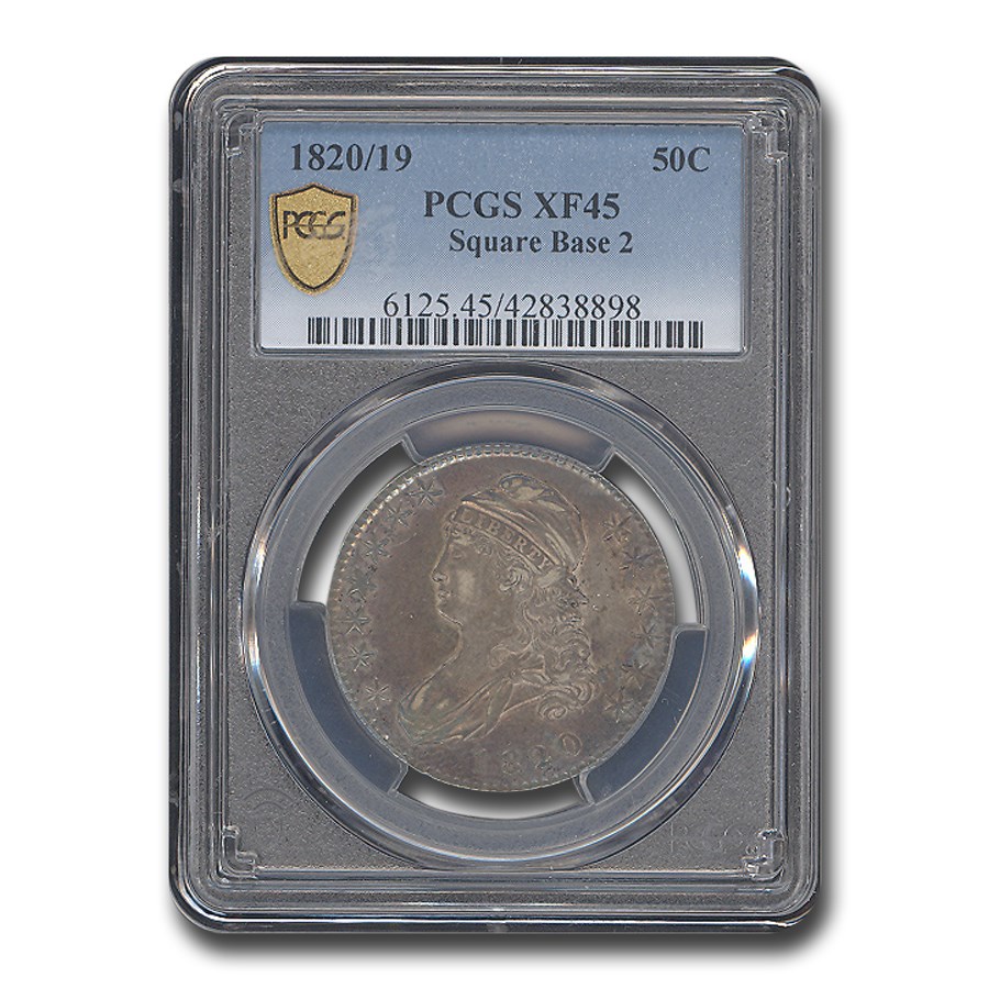 1820/19 Capped Bust Half Dollar XF-45 PCGS (Square Base 2)