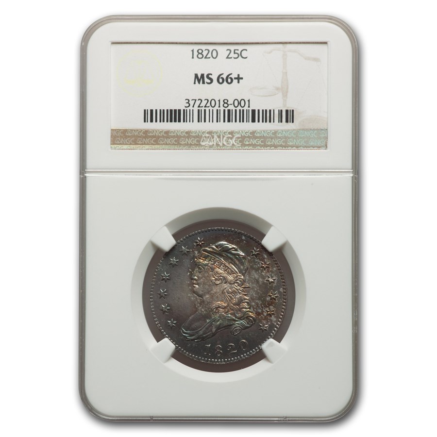 1820 Capped Bust Quarter MS-66+ NGC