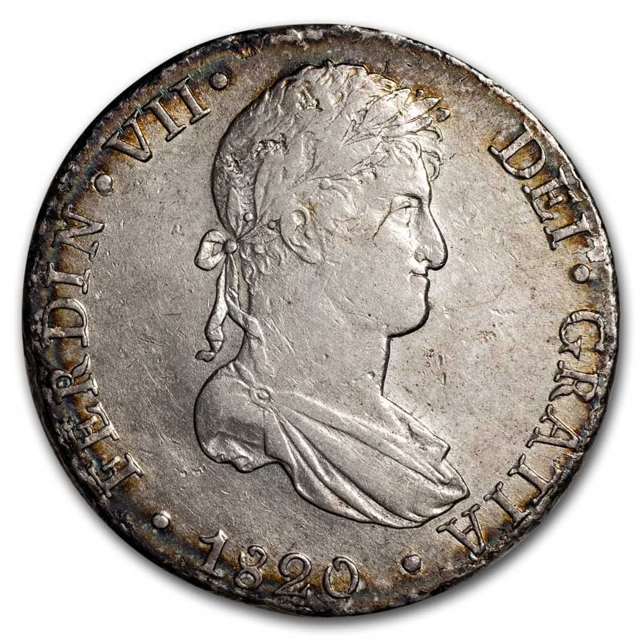 1820-LIMA JP Peru Silver 8 Reales Ferdinand VII XF