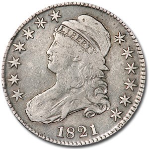 1821 Bust Half Dollar VG