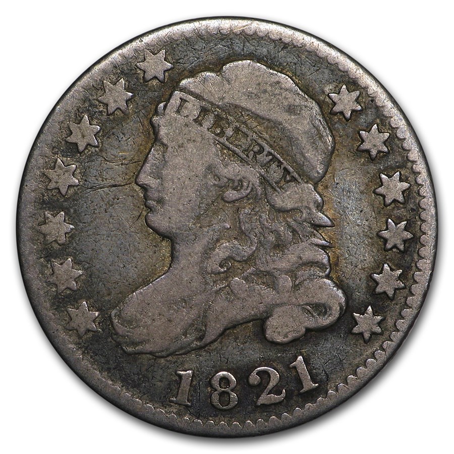 1821 Capped Bust Dime Large Date VG