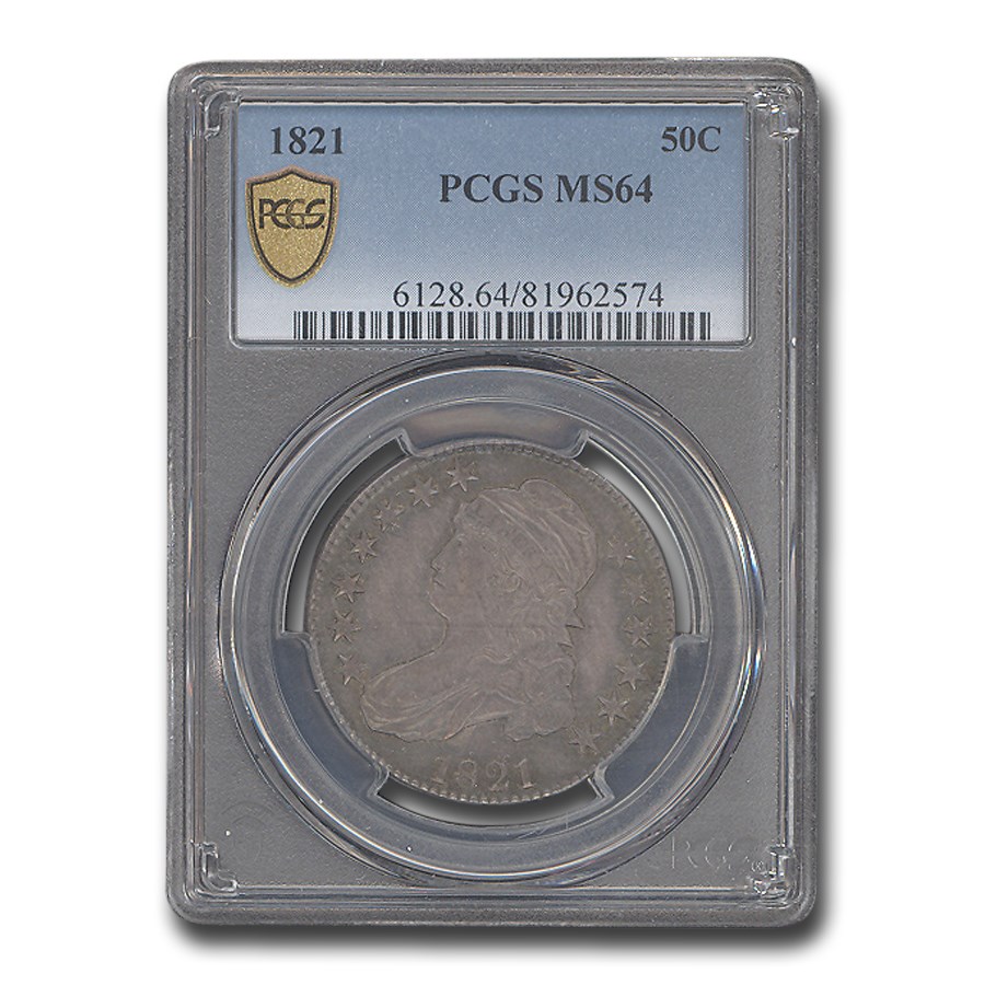 1821 Capped Bust Half Dollar MS-64 PCGS