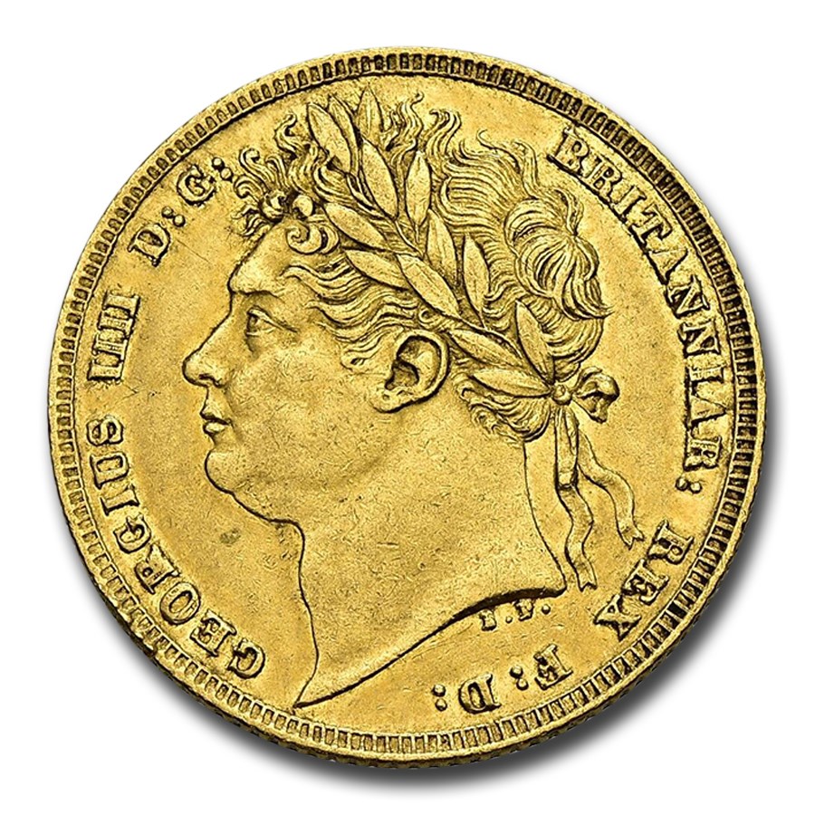 1821 Great Britain Gold Sovereign George IV AU-55 NGC