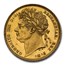 1821 Great Britain Gold Sovereign George IV MS-62 NGC