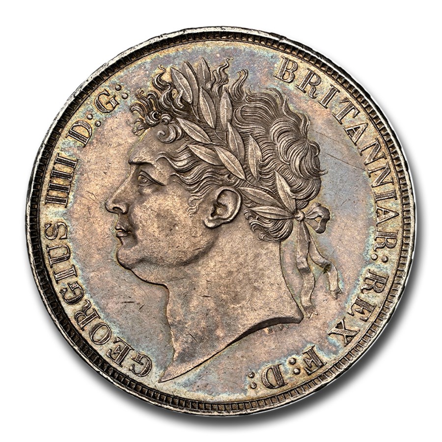 1821 Great Britain Silver Crown George IV MS-61 NGC