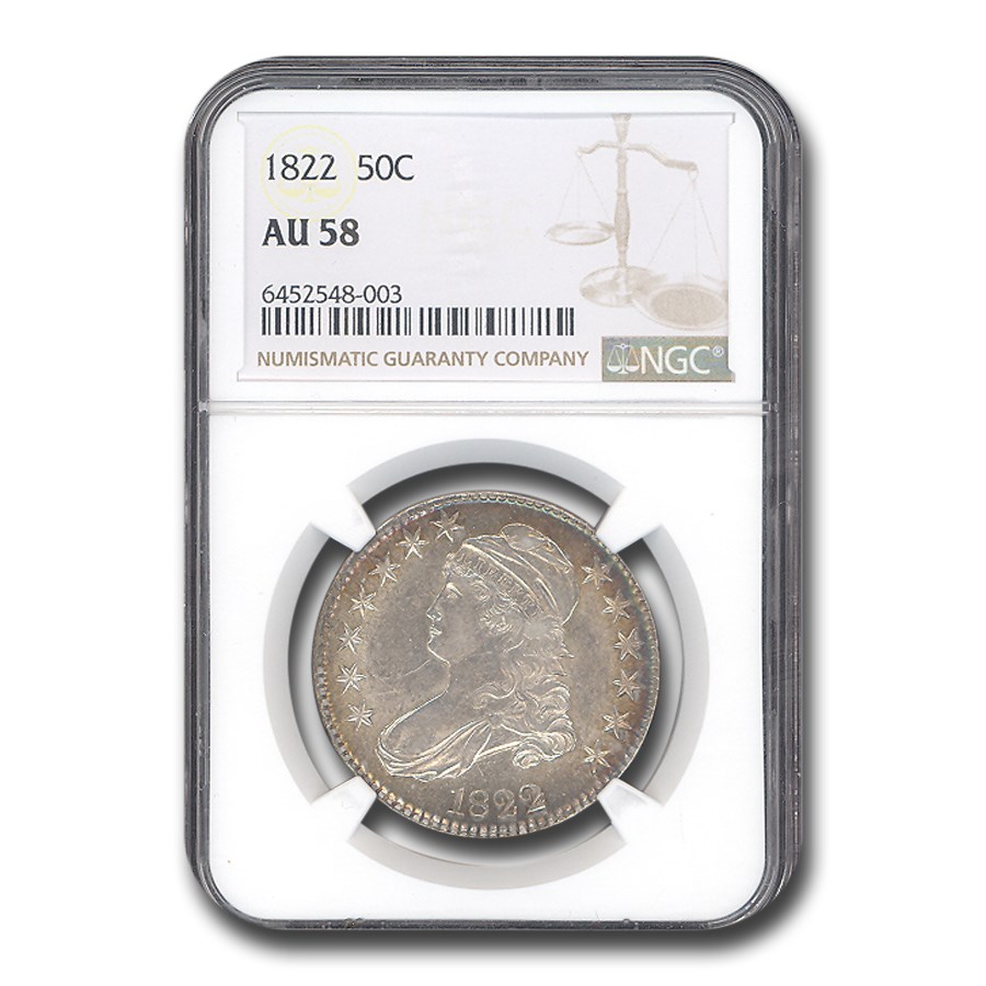 1822 Bust Half Dollar AU-58 NGC