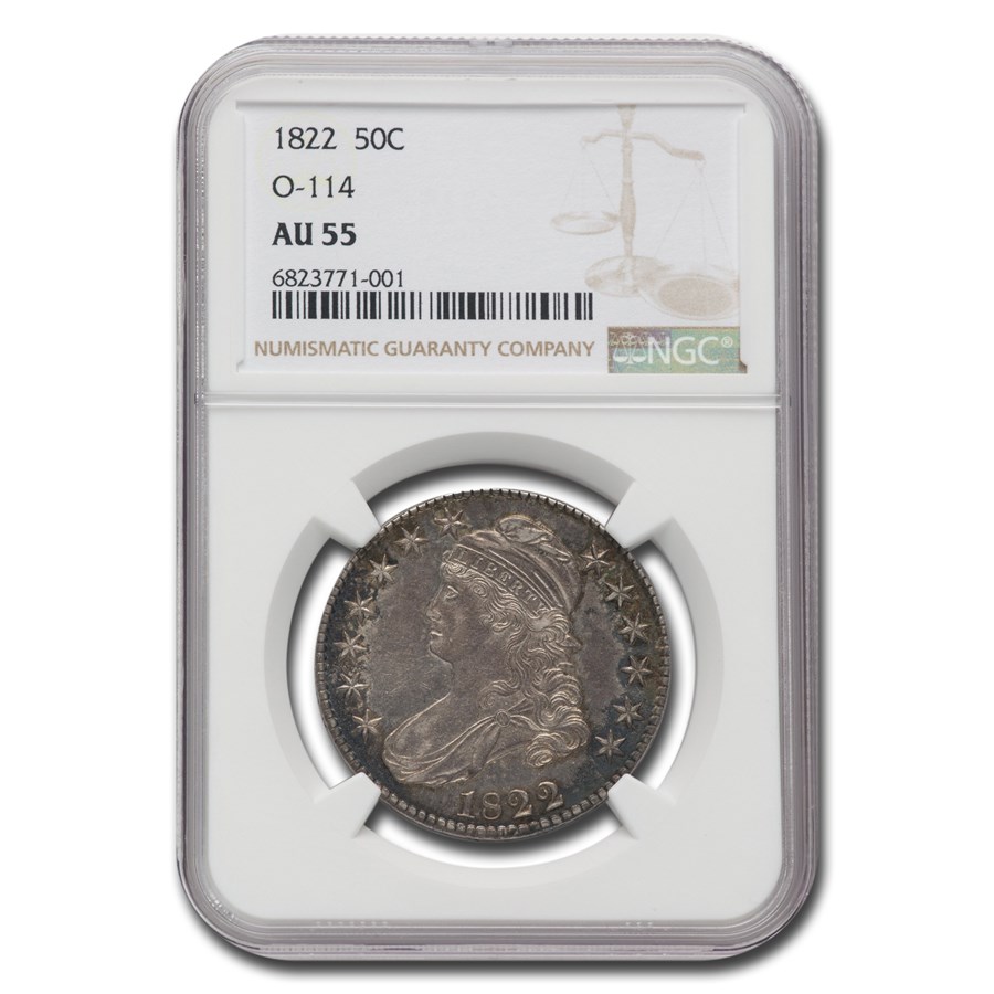 1822 Capped Bust Half Dollar AU-55 NGC (O-114)