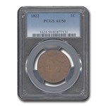 1822 Large Cent AU-50 PCGS