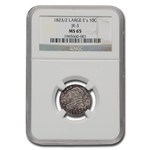 1823/2 Capped Bust Dime MS-65 NGC (Large E's JR-3)