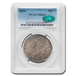 1824 Capped Bust Half Dollar MS-64 PCGS CAC