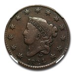 1824 Large Cent VF-25 NGC (Brown)