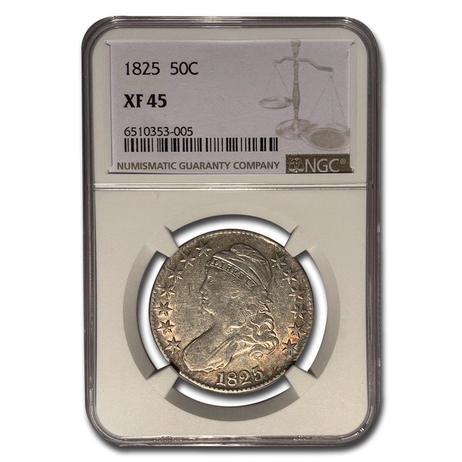 1825 Bust Half Dollar XF-45 NGC