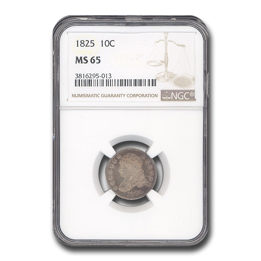 1825 Capped Bust Dime MS-65 NGC