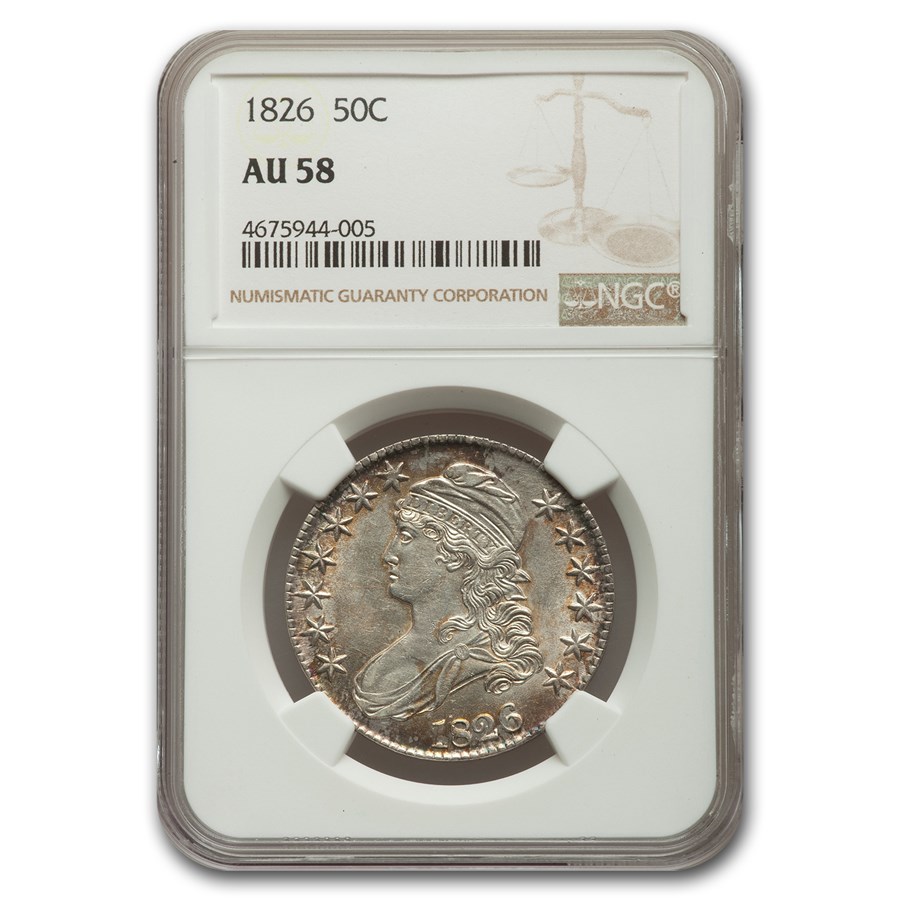 1826 Bust Half Dollar AU-58 NGC