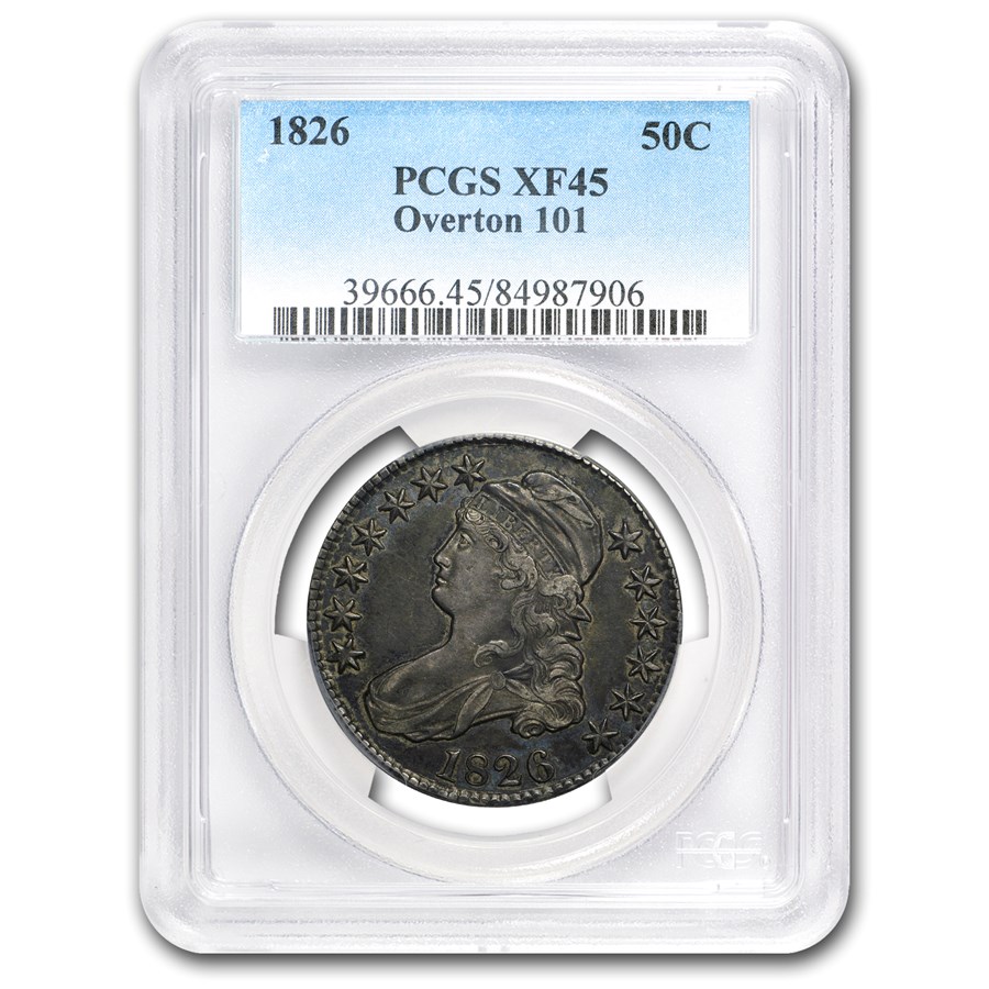 1826 Bust Half Dollar XF-45 PCGS