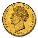 1826 Great Britain Gold Half-Sovereign George IV MS-63 NGC