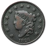 1826 Large Cent XF