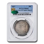 1827 Capped Bust Half Dollar MS-65 PCGS CAC (Sq. Base 2, O- 121)