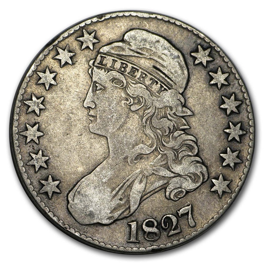 Buy 1827 Capped Bust Half Dollar Square Base 2 VF Coin Online | Early ...