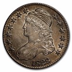 1828 Bust Half Dollar AU (Sq Base 2, Lg 8's)