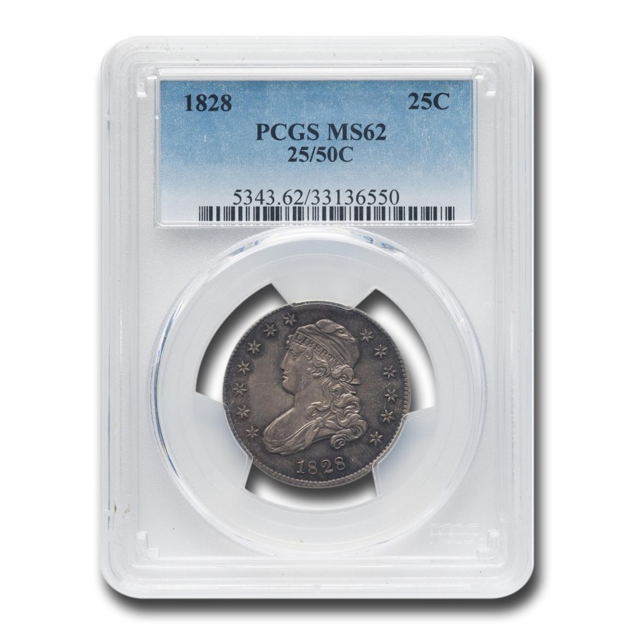 1828 Capped Bust Quarter MS-62 PCGS (25/50C)