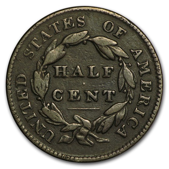 Buy 1828 Half Cent 12 Stars Fine | APMEX