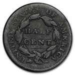 1828 Half Cent 12 Stars Good