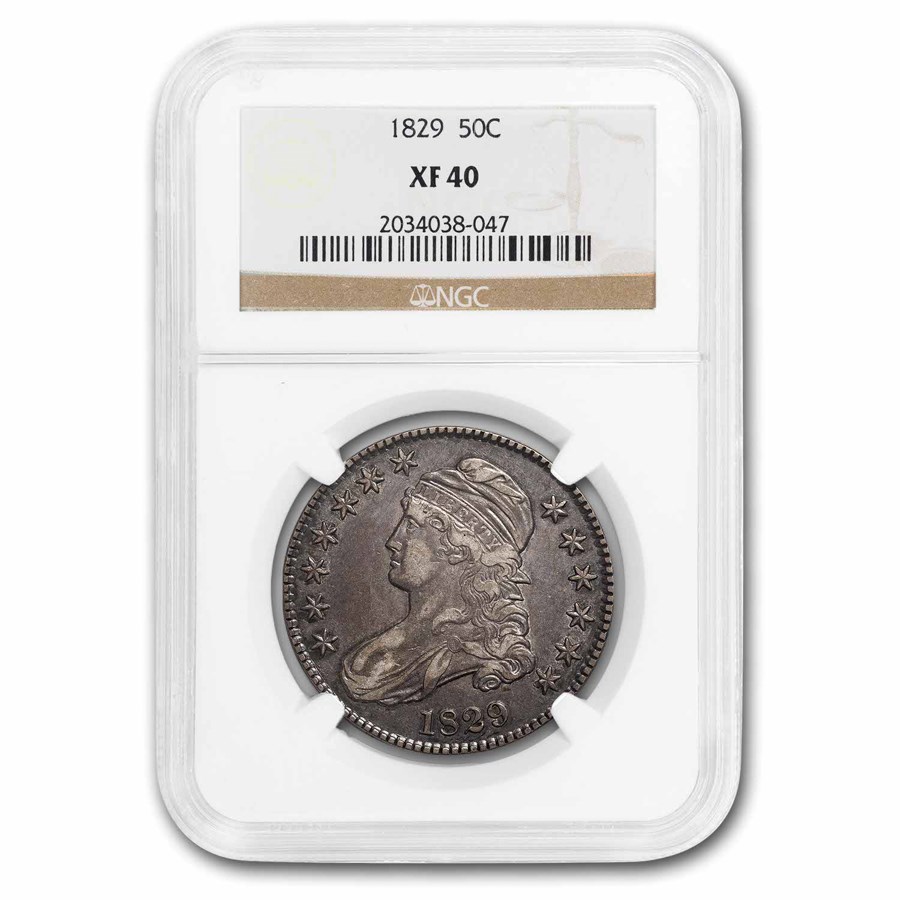 1829 Bust Half Dollar XF-40 NGC