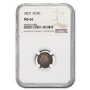 1829 Capped Bust Half Dime MS-66 NGC