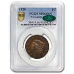 1829 Large Cent MS-66 PCGS CAC (Brown, N-6 Large Letters)