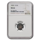 1830 Capped Bust Half Dime MS-66 NGC