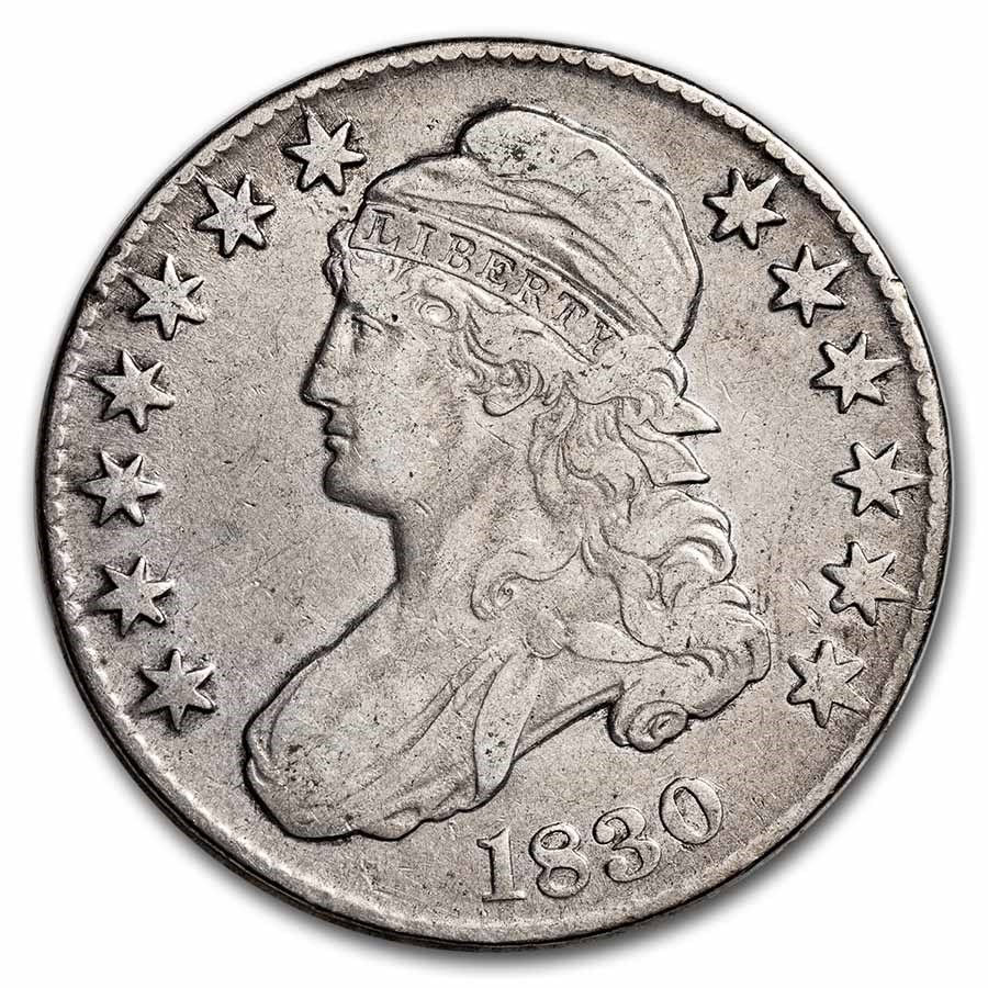 1830-capped-bust-half-dollar-vf-gold-silver-prices