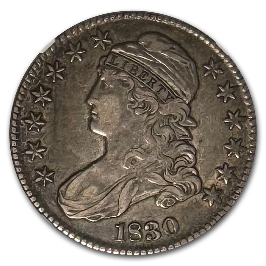 1830 Capped Bust Half Dollar XF-40 NGC (Small 0)