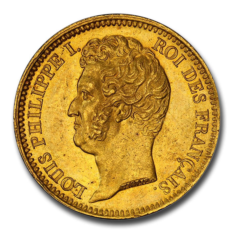 1831-A France Gold 20 Francs Louis Philippe MS-62 PCGS