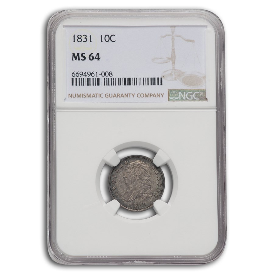 1831 Capped Bust Dime MS-64 NGC