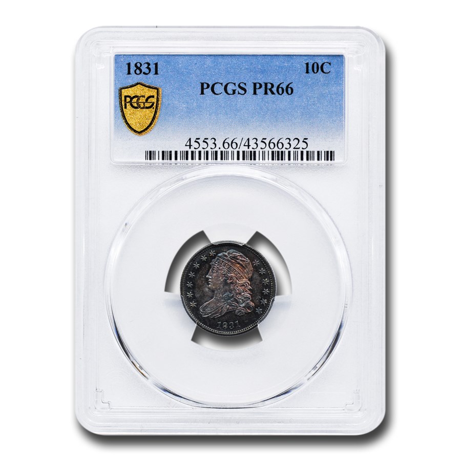 1831 Capped Bust Dime PR-66 PCGS