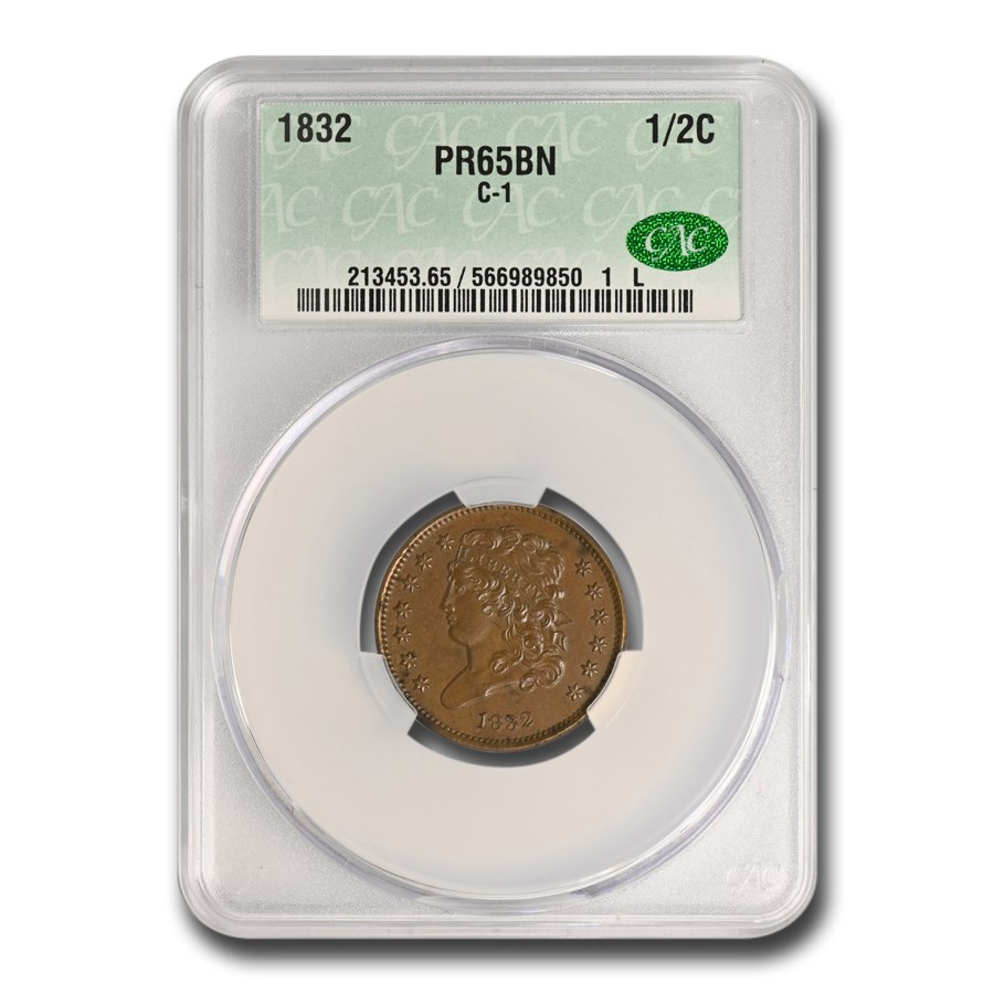 1832 Half Cent PR-65 CACG (C-1)