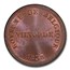 1833 Belgium 5 Centimes Token MS-66+ PCGS (Red/Brown)