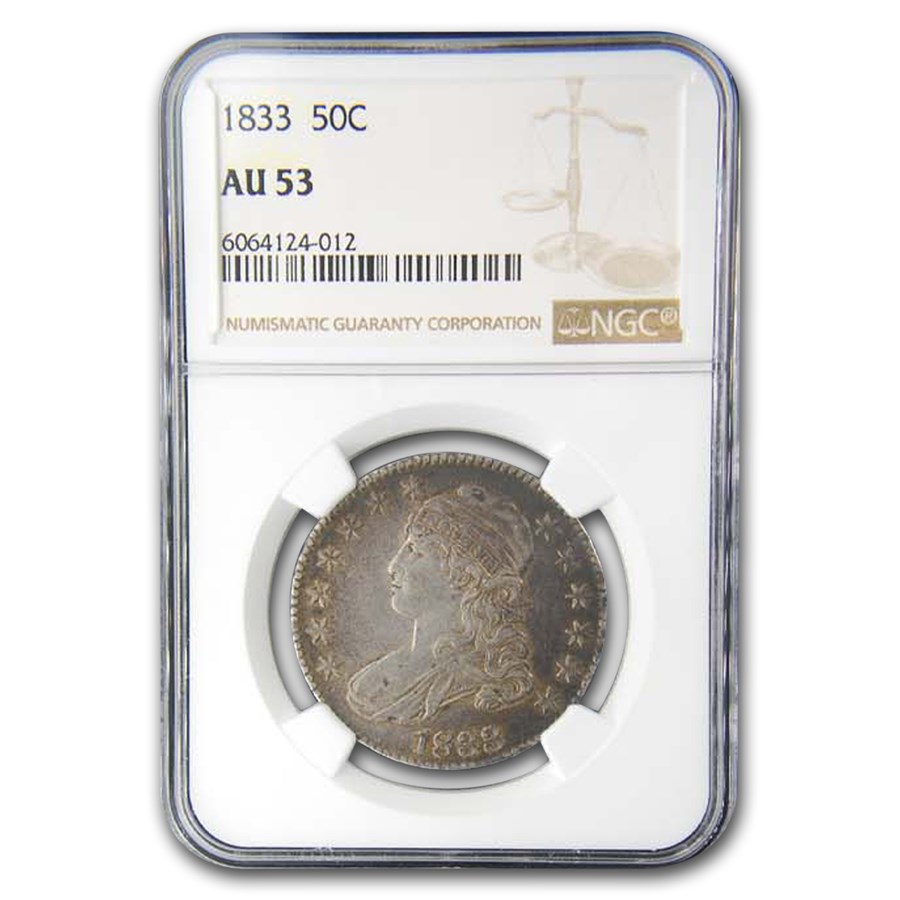 1833 Bust Half Dollar AU-53 NGC