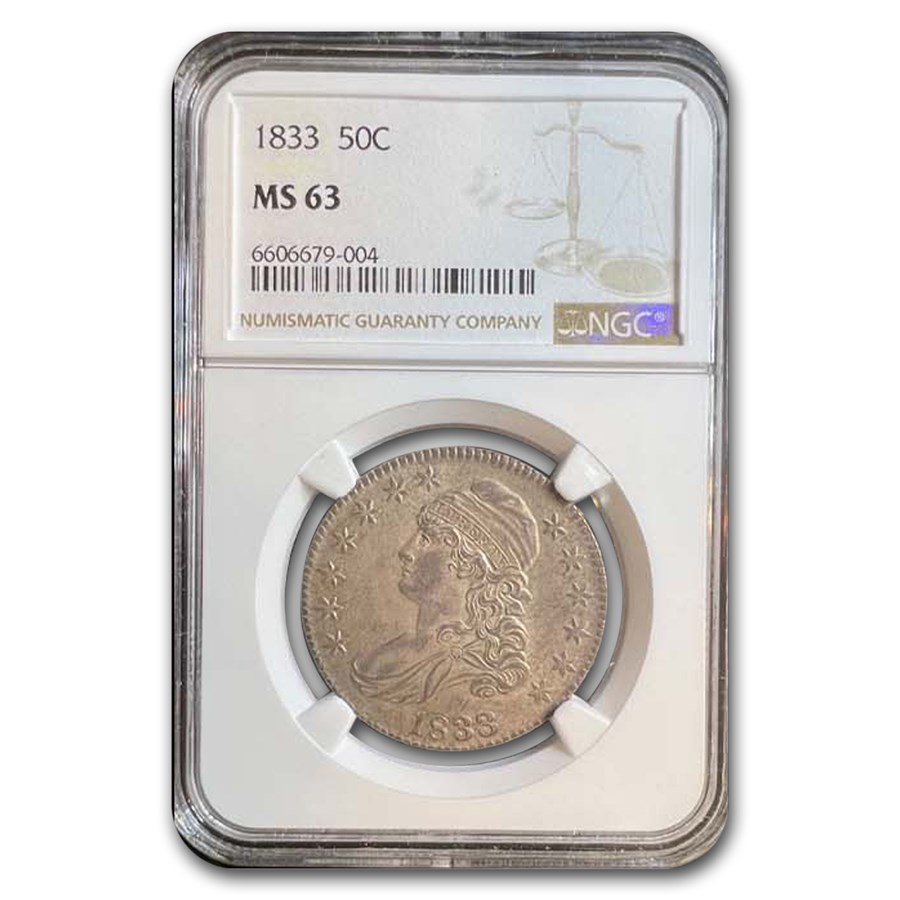 1833 Bust Half Dollar MS-63 NGC