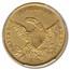 1834 $5 Gold Classic Head Half Eagle Plain 4 AU-53 PCGS