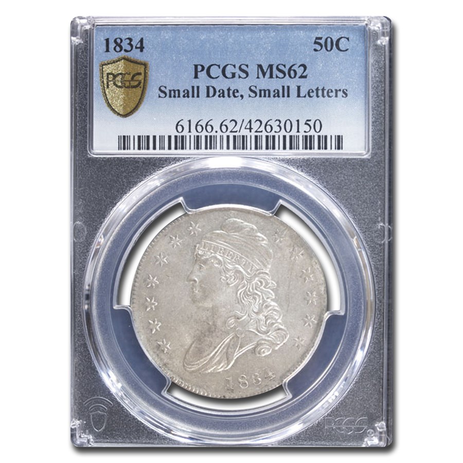 1834 Bust Half Dollar MS-62 PCGS (Sm Date, Sm Letters)