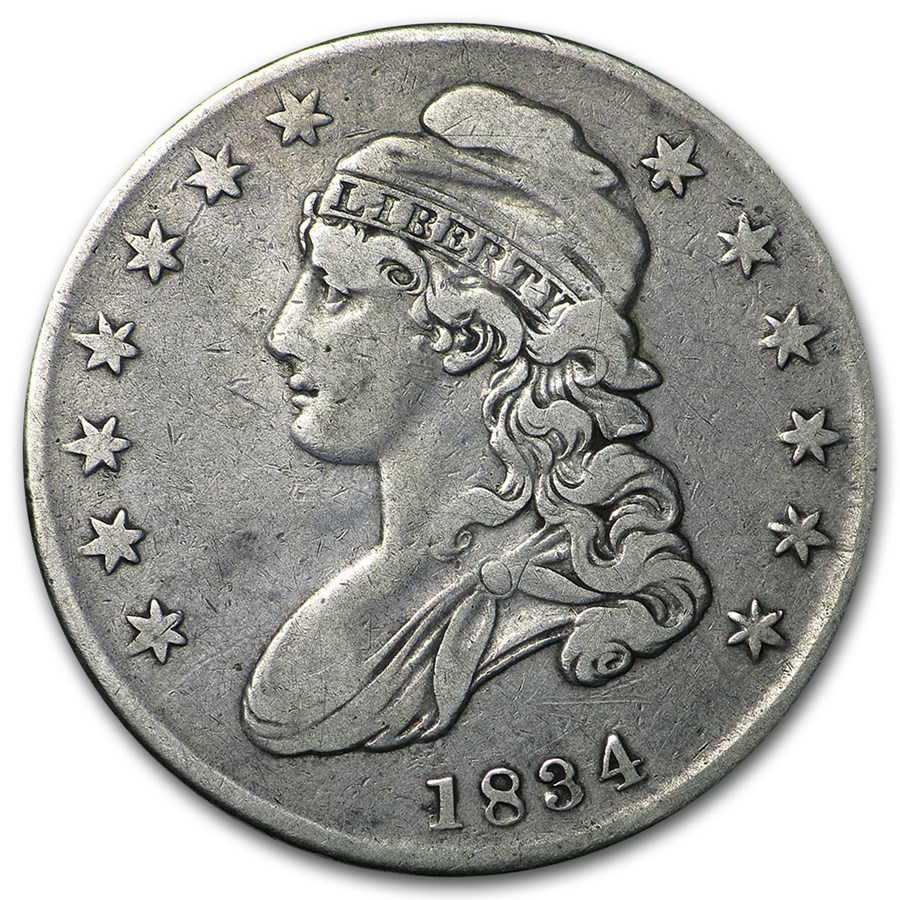 1834 Bust Half Dollar VF (Lg Date, Lg Letters)