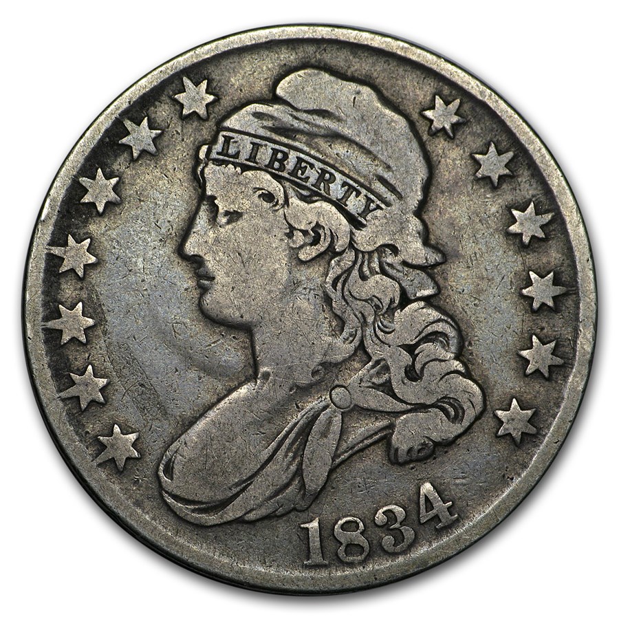 1834 Bust Half Dollar VG (Lg Date, Lg Letters)