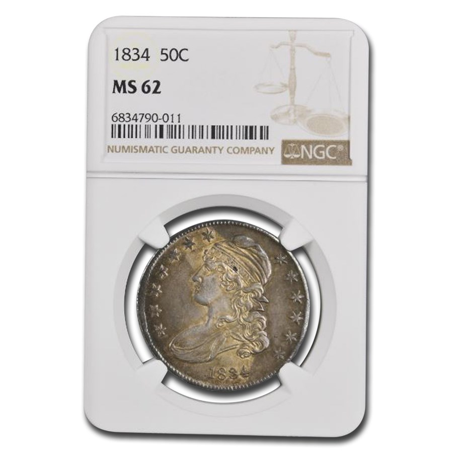 1834 Capped Bust Half Dollar MS-62 NGC