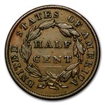 1834 Half Cent XF