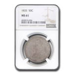 1835 Capped Bust Half Dollar MS-61 NGC